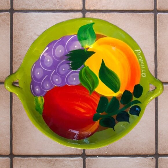 Acapulco Mexico Talavera Pottery Souvenir Dish - Picture 1 of 3